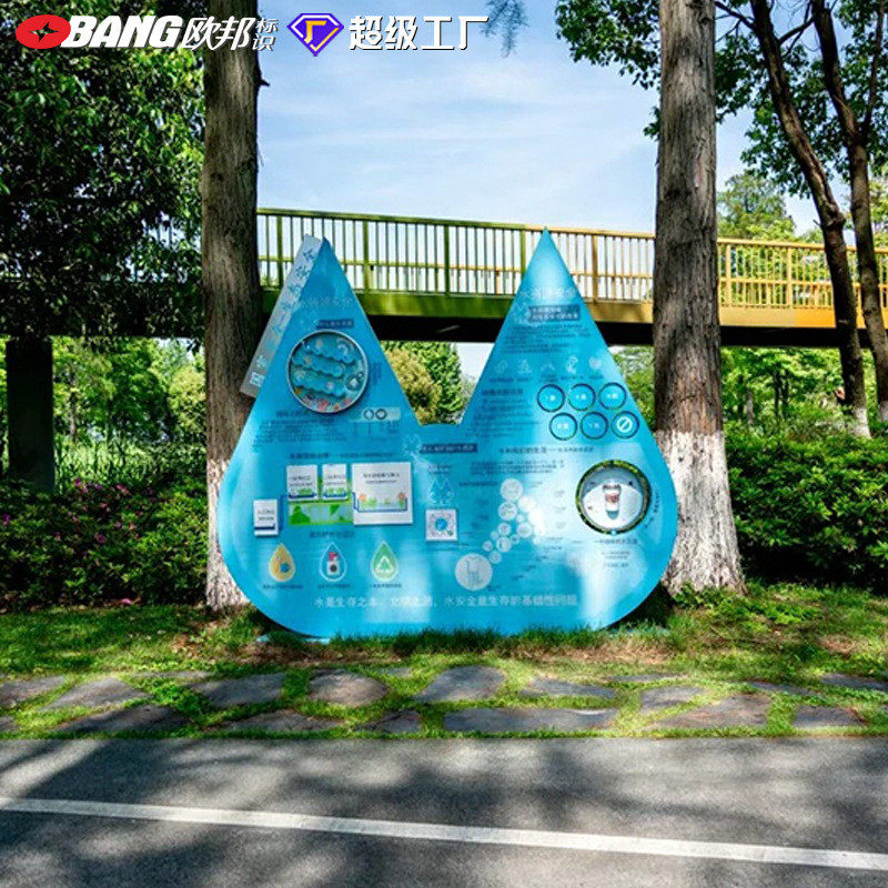 景区牌介绍定制不锈钢标识牌导览牌游客须知简介牌不锈钢镀锌订制