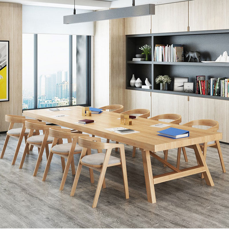 实木会议桌长桌办公桌阅览室洽谈桌椅组合简约现代职员办公长条桌,商业/办公家具,会议桌,淘宝优惠券,粉丝福利购,淘宝优惠卷