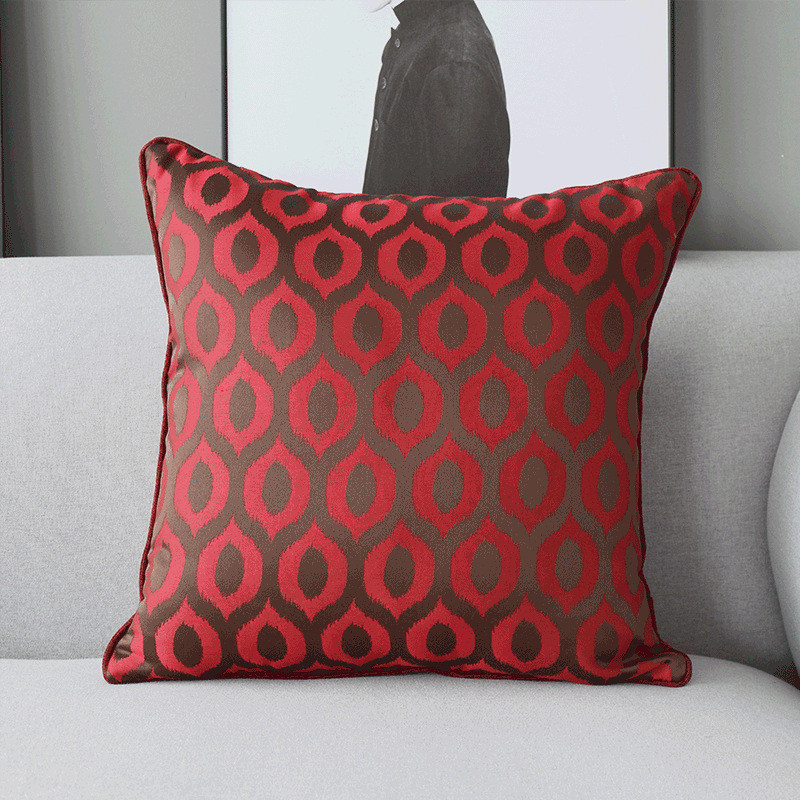 8ksg批发红色系抱枕靠包法式轻奢美式复古沙发现代简约样板间肌理