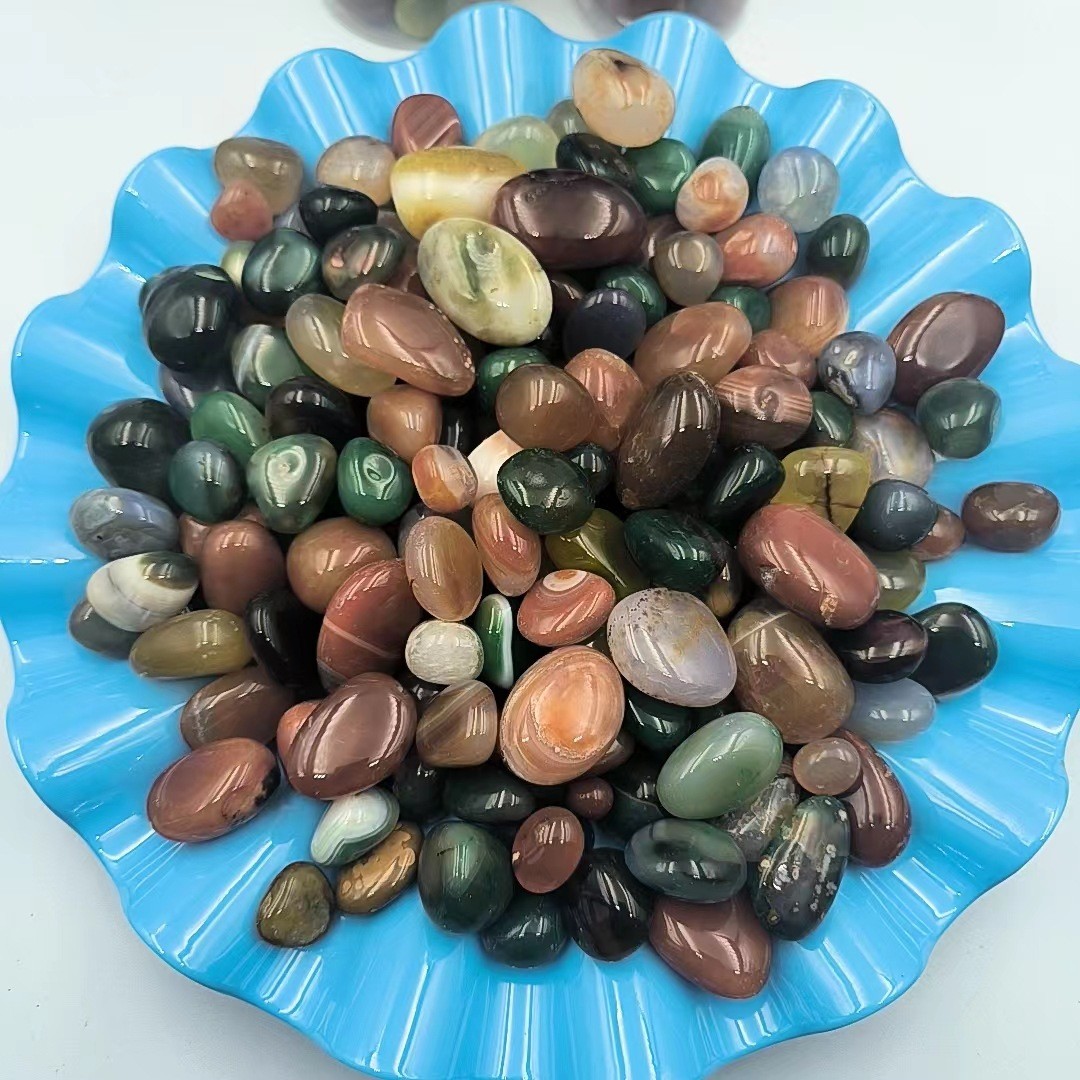 厂家直销玉石颗粒鱼缸盆栽庭院造景 公园铺路专用多色碎玉石子