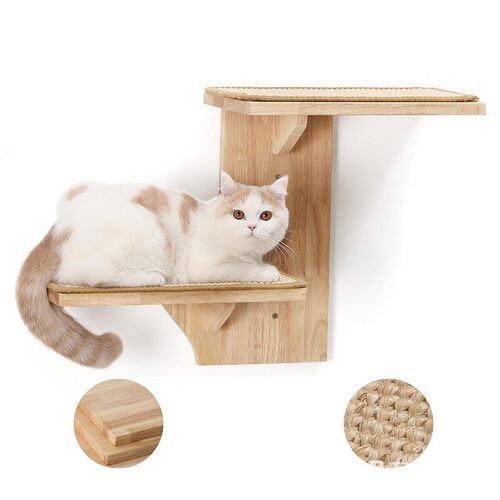 现货木制猫爬架墙上壁挂式木制猫壁架木制猫咪攀爬玩具厂家批发