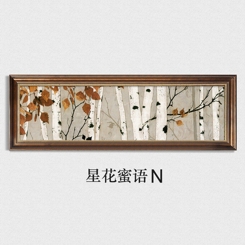 美式卧室床头装饰画画客厅挂画壁画田园乡村有框欧式横幅花鸟墙画