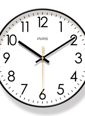 t9j5批发6514秒钟表简约时尚数字时钟挂表现代静音扫挂钟客厅石英