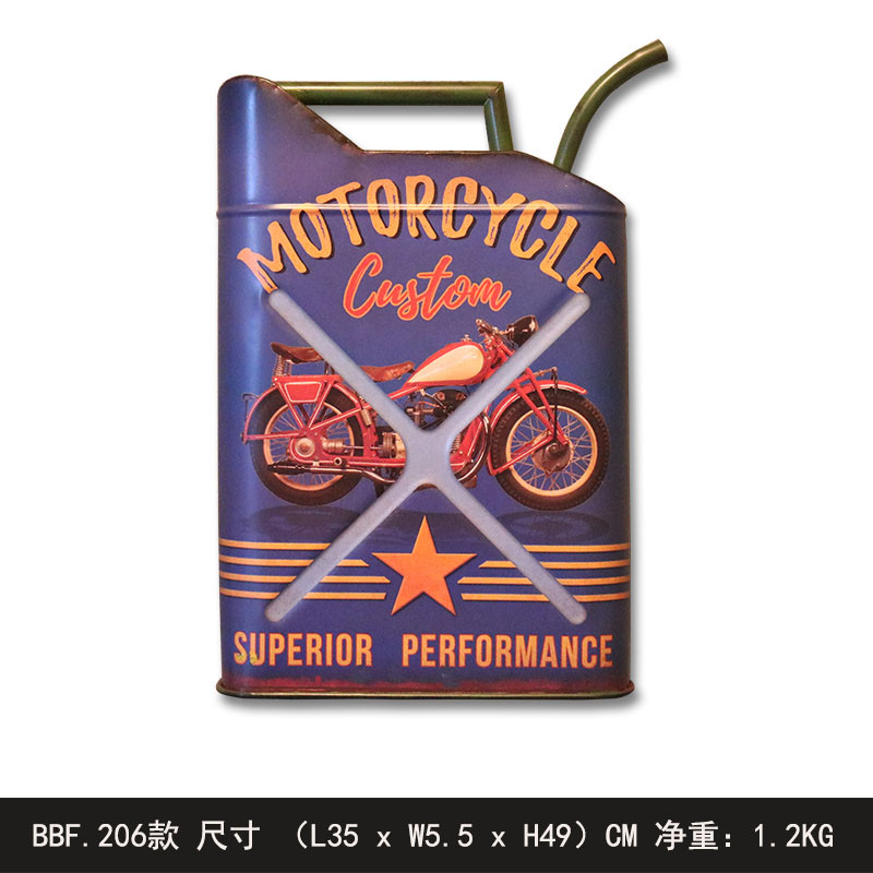 美式乡村复古铁艺油桶装饰壁挂件酒吧餐厅背景墙外贸款铁皮立体画图片