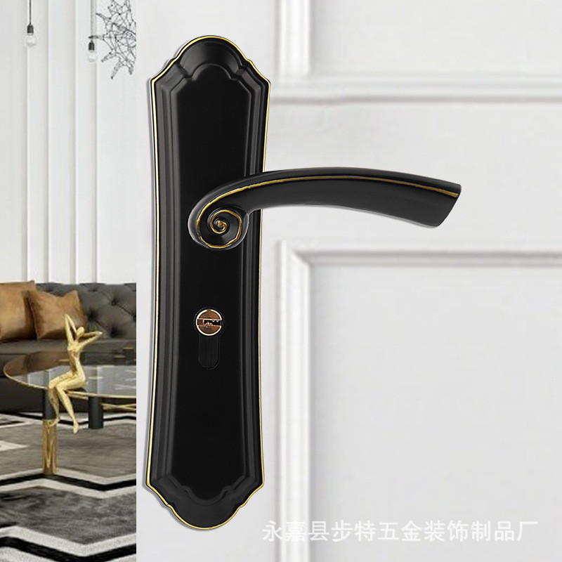 门锁厂家直销卧室室内门锁美式锁具木门把手房间执手锁静音批发