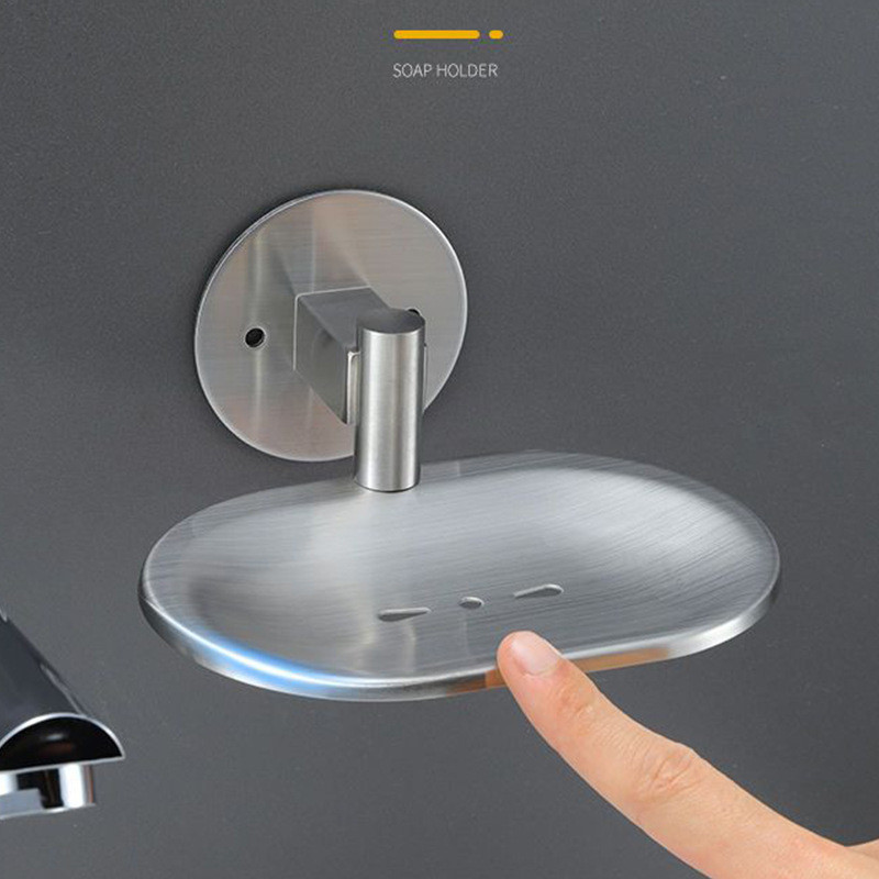 卫生间皂盒304洗手台免打孔厕所洗漱不锈钢幼儿园肥皂浴室置物架