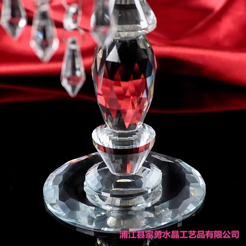 工艺品摆件婚庆家居铁艺烛台欧式浪漫婚宴装饰品水晶厂家直销