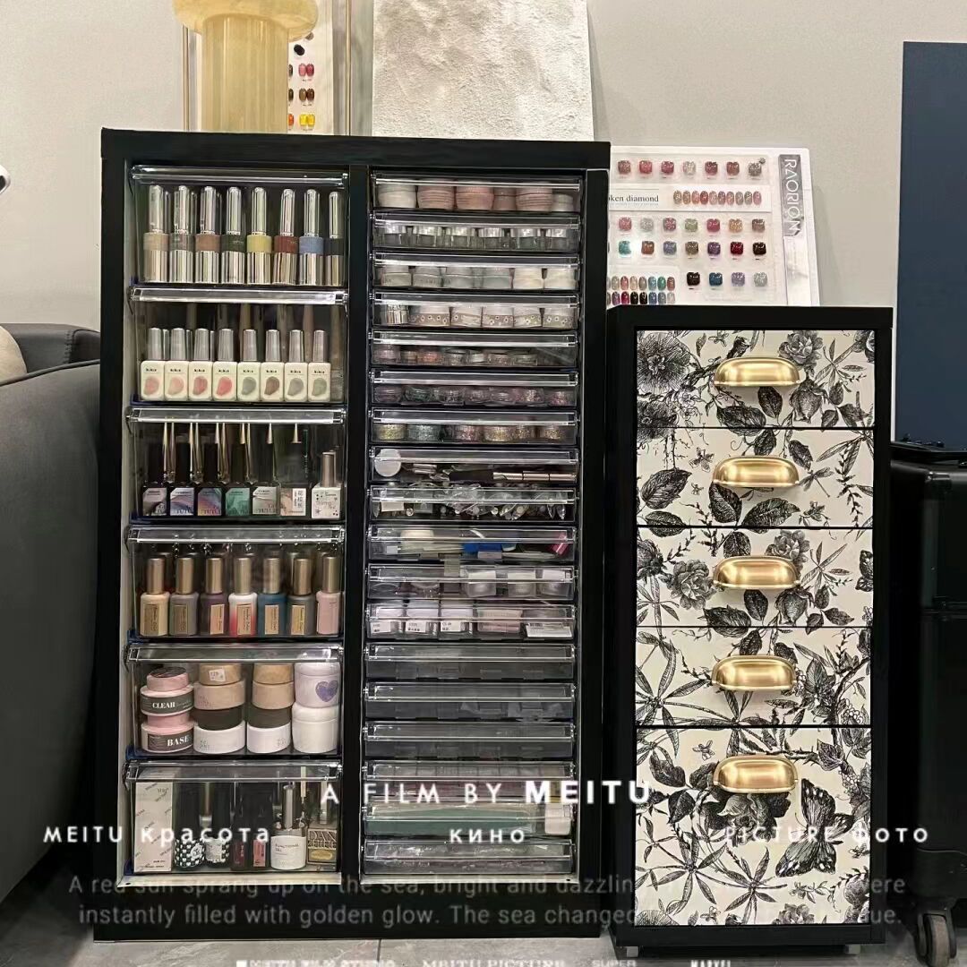 美甲店收纳柜烘焙磨具柜A4文件柜抽屉式甲油胶罐装家具抽屉柜
