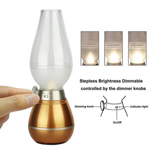 怀旧LED煤油吹控灯创意充电调光小夜灯仿古煤油灯移动灯喂奶灯