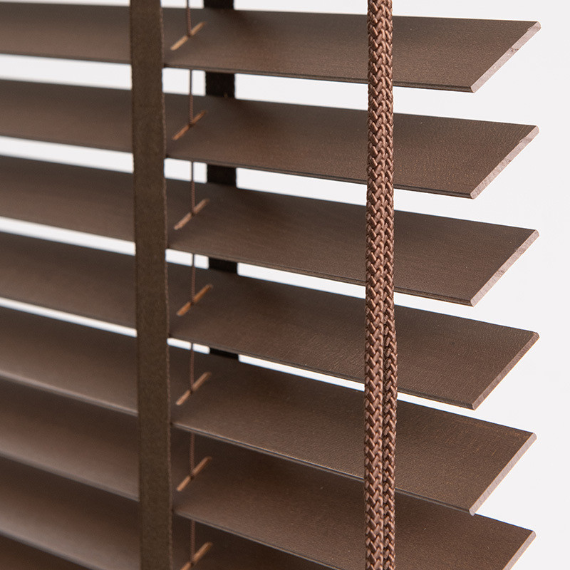 木百叶窗帘电动遮阳窗帘卧室书房客厅餐厅办公室遮光实木升降卷帘