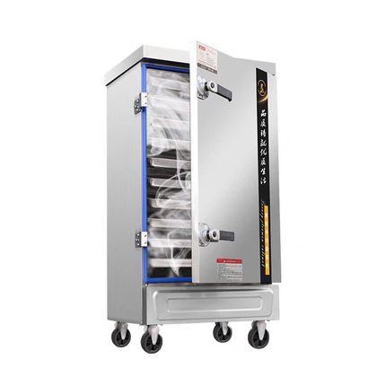 蒸饭车家用小型2盘3盘4盘6盘220v商用电蒸箱燃气蒸饭柜全自动蒸柜