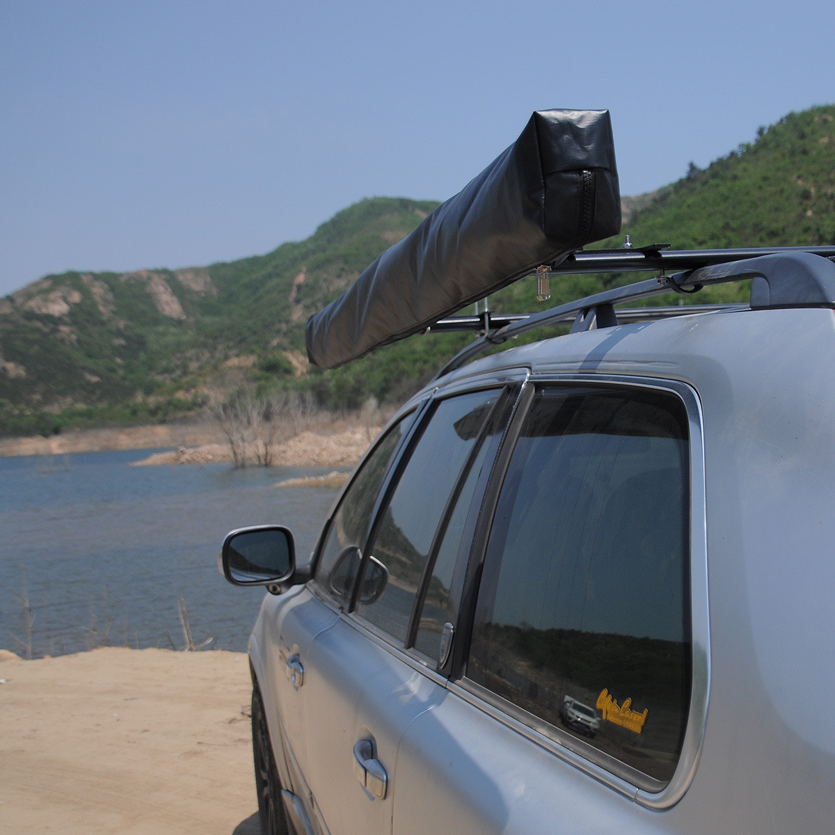软壳 黑胶侧边帐 汽车帐篷 旅行用帐篷 黑色便携户外汽车
