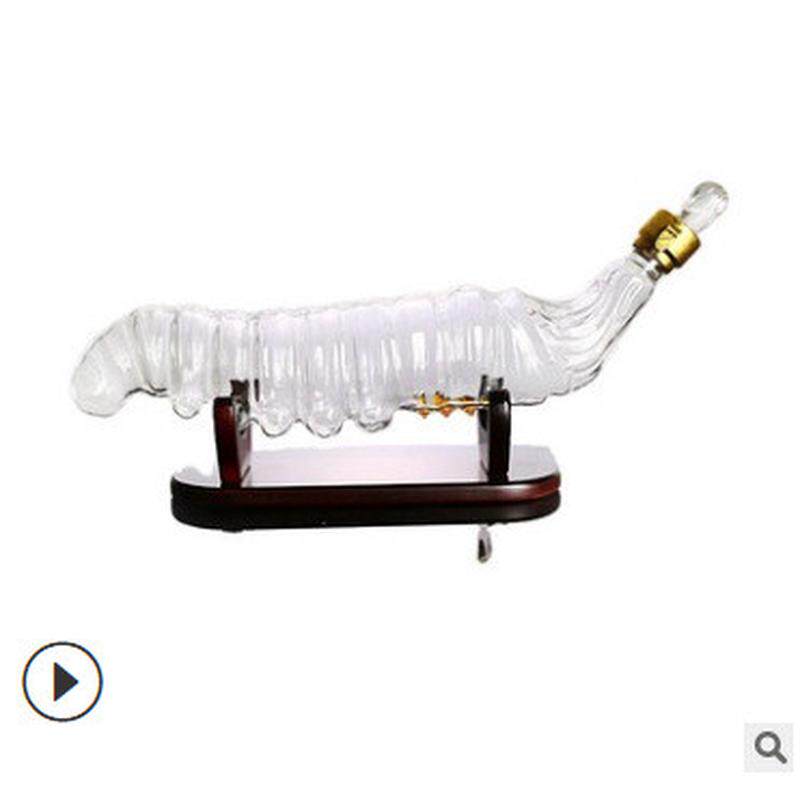 硅高硼异形玻璃泡酒瓶 750ml冬虫夏草造型工艺酒瓶泡酒瓶
