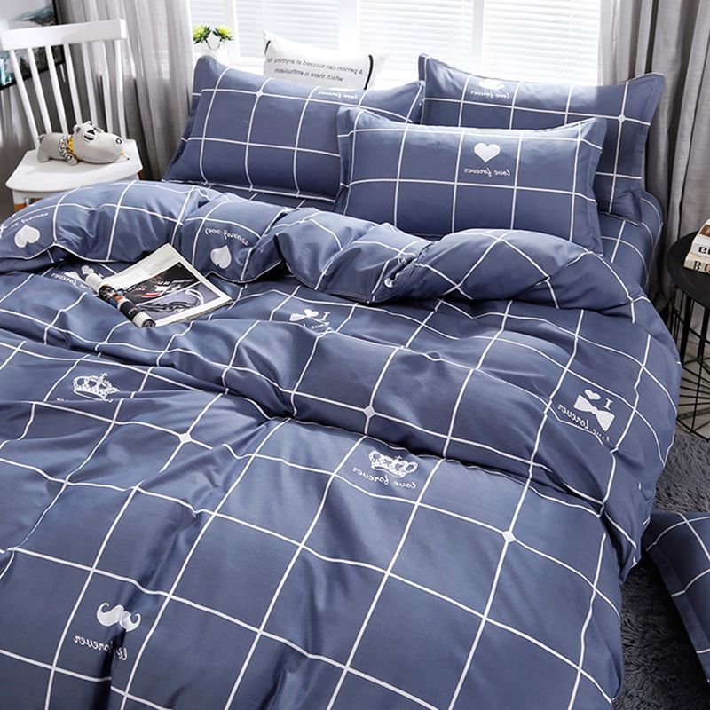 亲肤被套单件四件套被罩单人床三件套被单150x200x230水洗棉