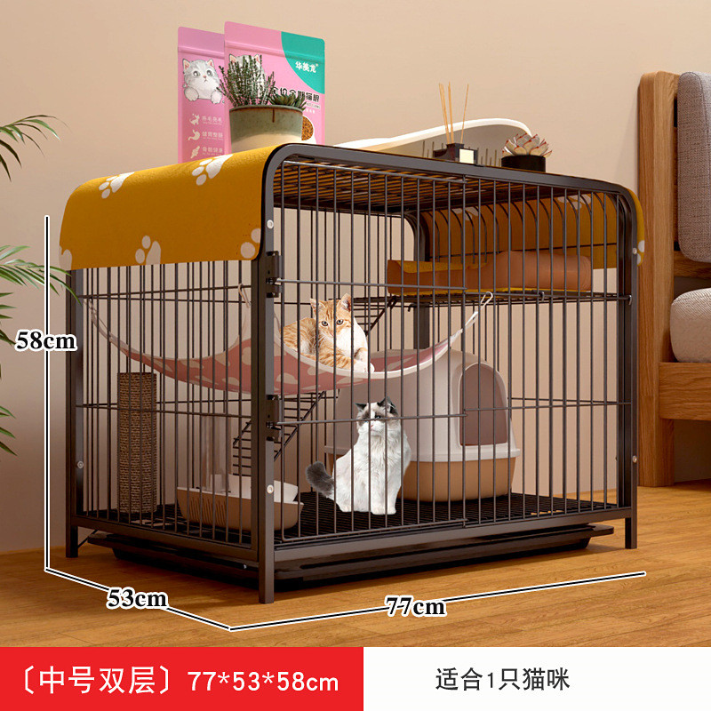猫笼子家用不占地室内两层猫别墅猫咪猫窝带厕所一体小型猫舍包邮