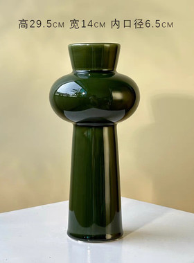 中古风陶瓷花瓶北欧高品质客厅插花摆件桌面玄关装饰花器批发
