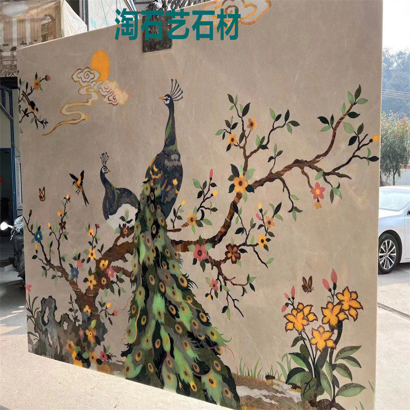 玄关地面大理石拼花地板砖背景墙酒店天然装饰画餐桌桌面别墅石材