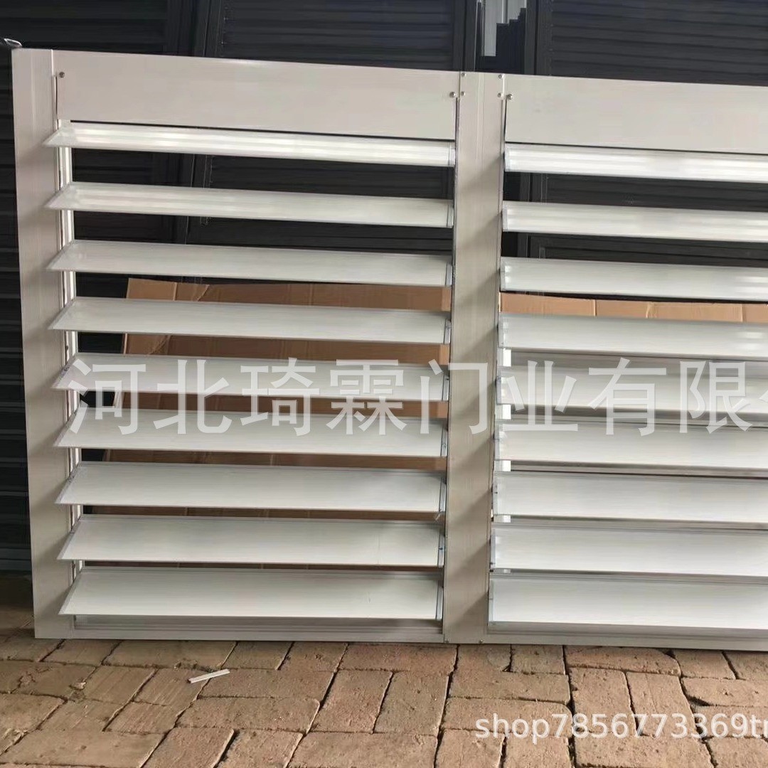 百叶窗帘消防通风口透风口电动手动防雨百叶气口铝合金百叶窗