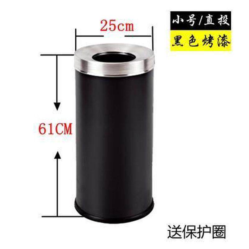不锈钢垃圾桶翻盖直投吸烟酒店商用烟灰公共圆桶收纳桶摇盖烟缸桶