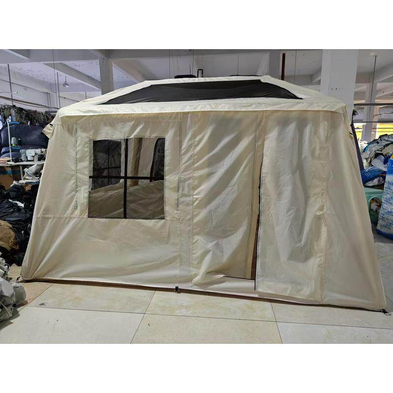 帐篷充气3-5人厂家天幕野营小屋全套户外自动便携式防雨星空窗带