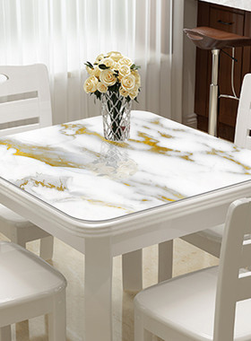 9wor八仙桌方桌方形茶几餐桌垫桌布防水防油免洗防烫pvc软玻璃水