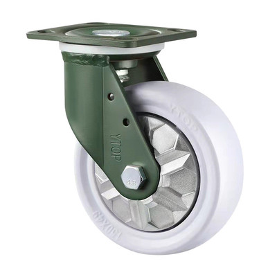 ytop卓脚轮锰钢烨21e重型4/5/6/8寸聚丙烯pp轮万向轮刹车轮固定轮