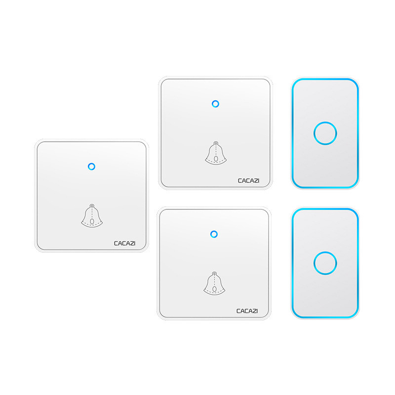 卡佳遥控防水无线电子门铃家用呼叫器智能斯远距离交流86盒大按钮