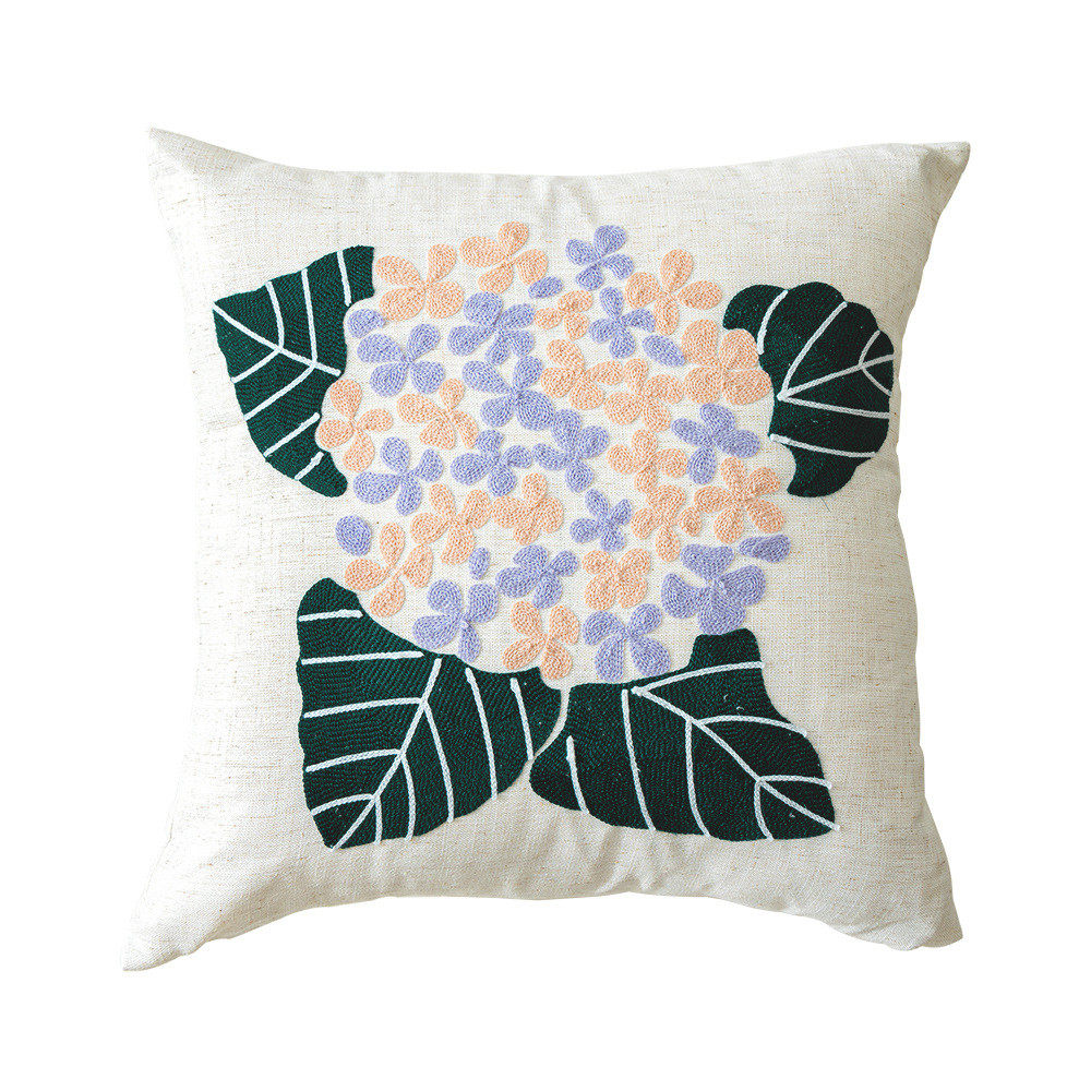 客厅办公靠垫汽车腰枕不含芯北欧花卉绣花沙发抱枕套布艺靠垫简约,居家布艺,靠垫/抱枕,淘宝优惠券,粉丝福利购,淘宝优惠卷