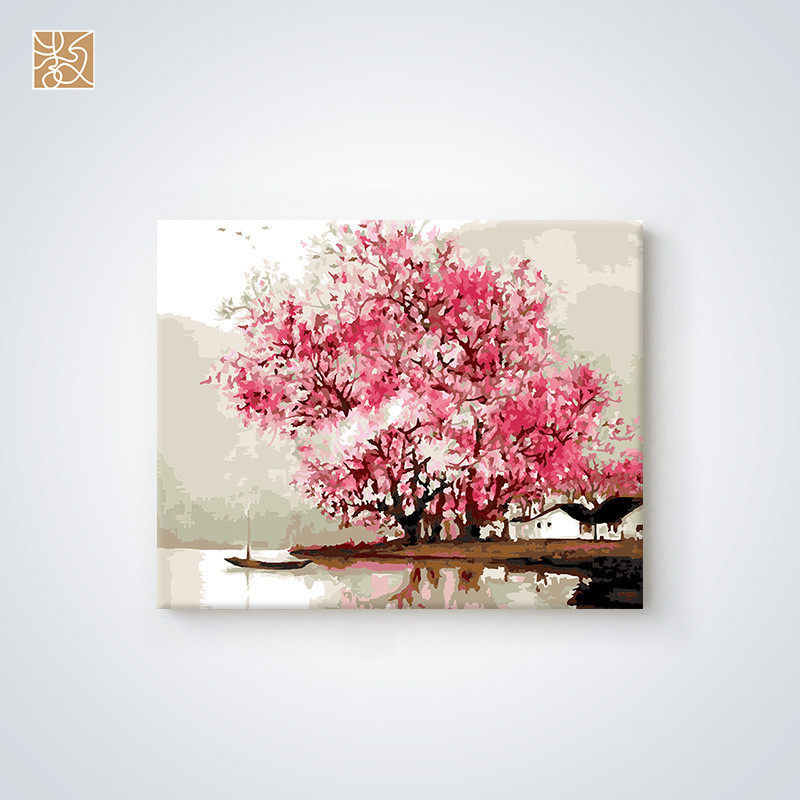 diy数字油画批发厂家直供填色中国风装饰画挂画手工手绘油画