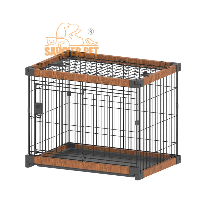 宠物笼厂抽拉木塑猫笼狗笼宠物狗围栏托盘供狗窝宠物用品笼具