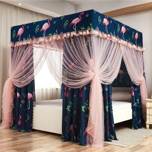 新款公主风家用1.8新款一体式幔床帘宫廷落地蚊帐1.5米床遮光加厚