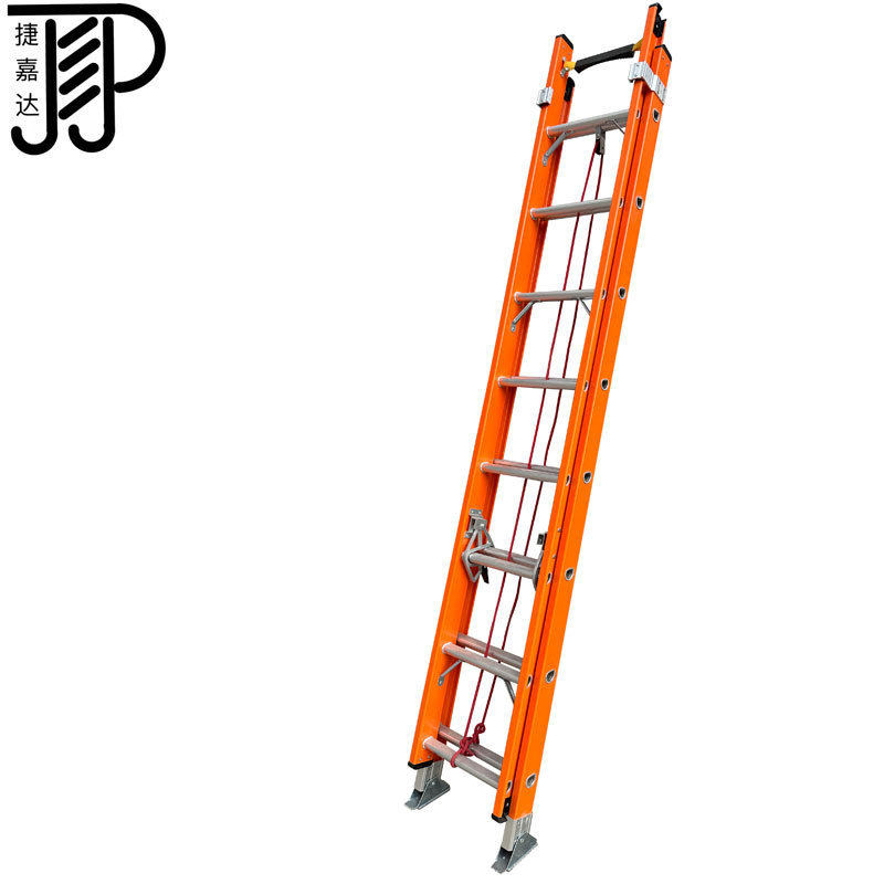 热销玻璃钢升降梯批发4.8612m电力用伸缩单梯关节升降高空作业梯