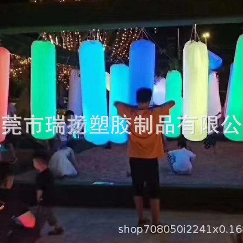 充气不倒翁活动立柱商场pvc美陈暖场道具气模闭气彩色圆柱子蛋形