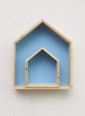 ins少女心网红房子置物架搁板挂饰收纳盒儿童房壁挂装饰墙面客厅