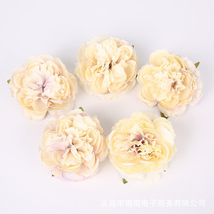 8cm仿真牡丹花头diy古装头饰帽饰摄影道具婚礼婚庆花墙装饰