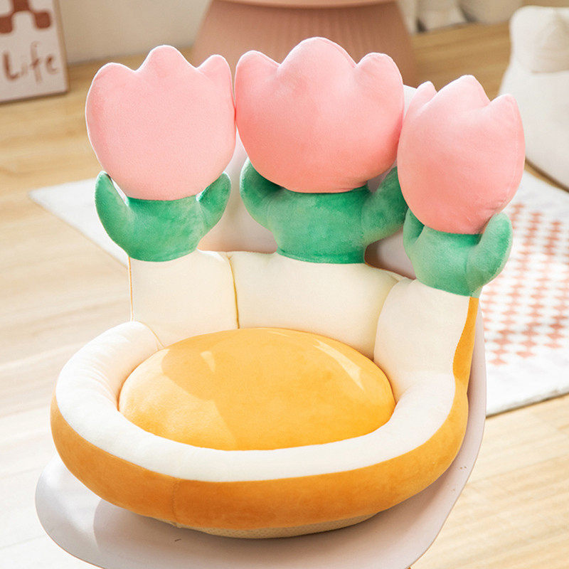 卡通郁金香蒲团坐垫子防滑多功能半包围办公室沙发家居椅垫加厚,居家布艺,椅垫,淘宝优惠券,粉丝福利购,淘宝优惠卷