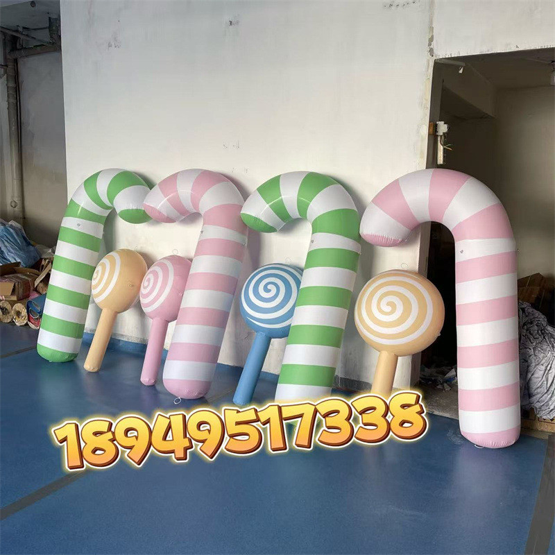 圣诞节充气圣诞老人爬墙气模发光美陈拱门装饰树雪人卡通模型