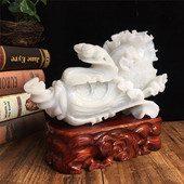 阿富汗白玉白菜摆件家居玉白菜客厅摆饰批发