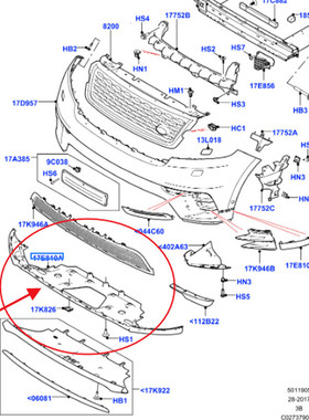 热销适用于2017-2022路虎揽胜星脉前杠巴前杠下拖下唇l560lr11030