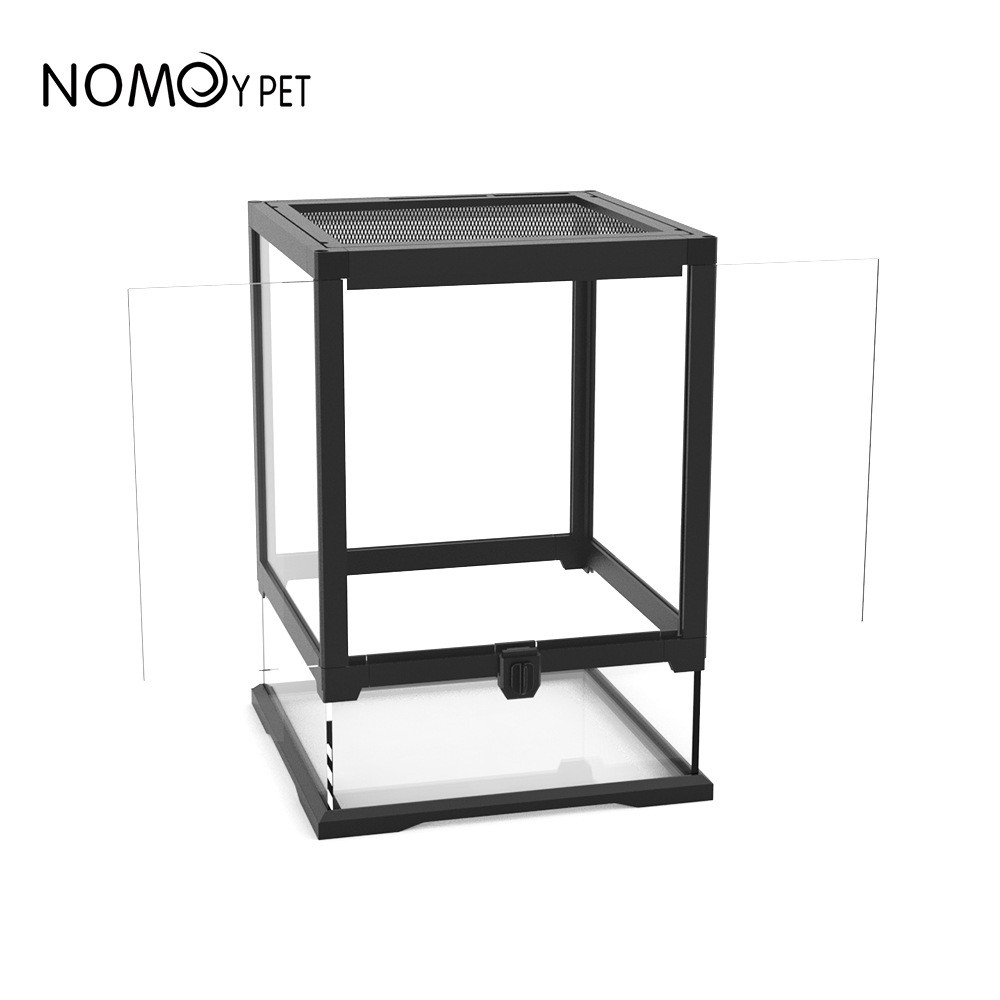 热销诺摩爬宠饲养箱角蛙寄居蟹蛇守宫蜥蜴玻璃可拆分雨林生态缸