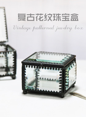 透明磨边工厂首饰收纳盒复古欧式珠宝盒玻璃专业加工定制批发