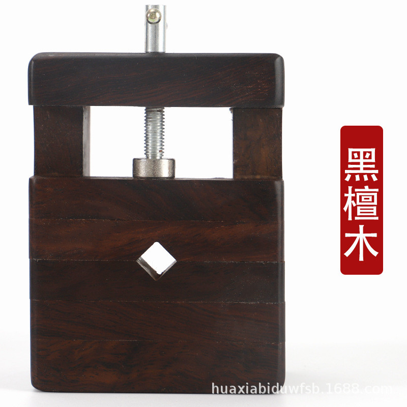 黑檀木纂刻印章工具大号供应印床篆刻方形刻床夹具铜印床品质