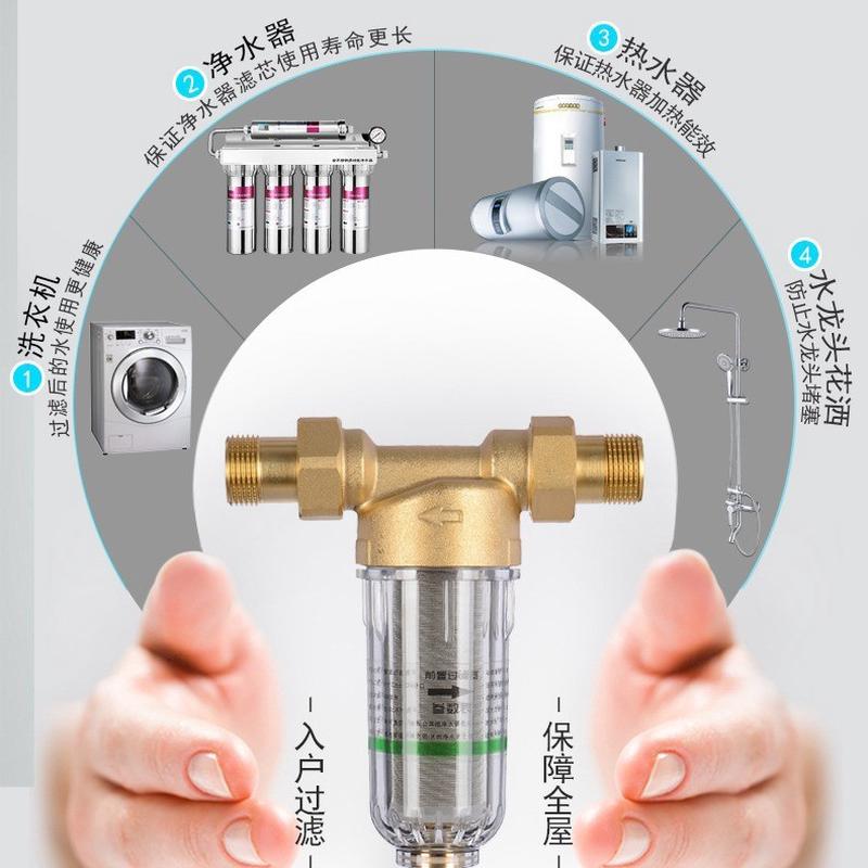 热销水净化水管道主过滤器前置过滤器厂家纯铜反冲洗铜前置过滤器