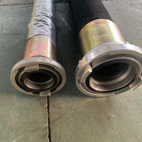 dn150内扣式轻质吸水管钢丝骨架橡胶管卡扣式消防车胶管消防软管