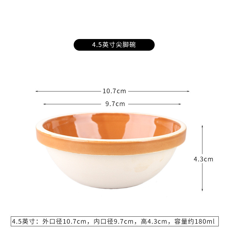 5nqj批发陶瓷10个蒸蛋蒸笼钵仔碗土陶蒸饭碗老式小碗菜套装商用蒸