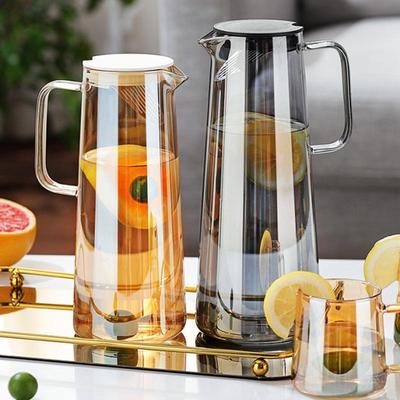 冷水壶家用玻璃水瓶耐热高温夏季冰箱凉白开水杯套装大容量泡茶壶