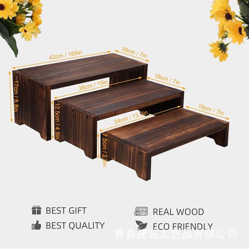 木质置物架简约盆栽多肉展示架置地小架家居收纳架迷你储物式