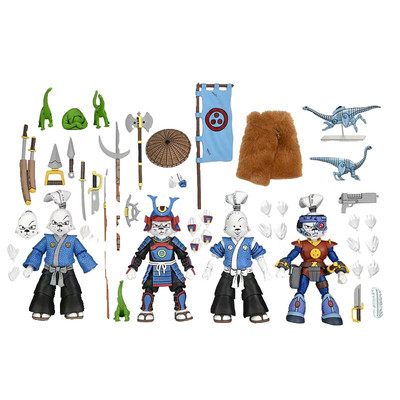 热销neca54393忍者神龟限定兔兔武士兔年宫本7寸可动人偶