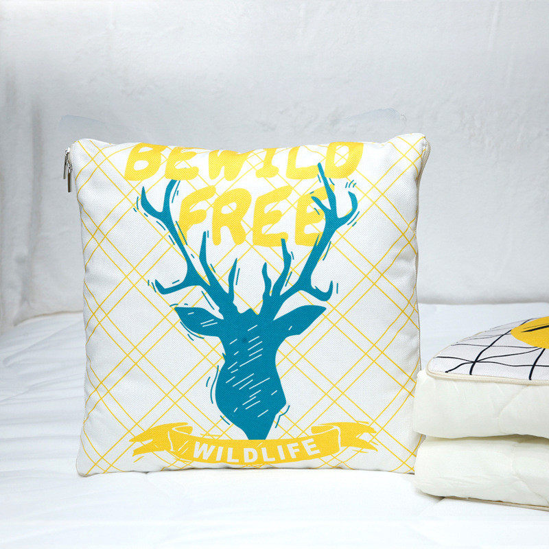 汽车抱枕被子两用车内靠枕家居抱枕被办公室二合一抱枕两用批发