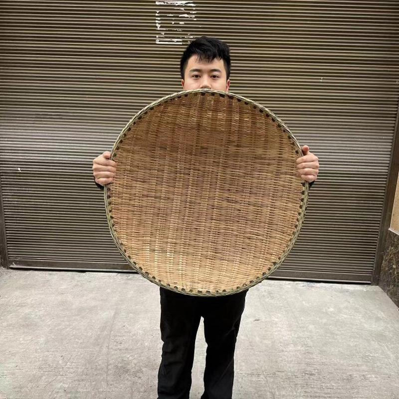 54n大筲箕竹簸箕四川传统纯手工竹编瓜果盘收纳筐装卤肉卤菜洗菜